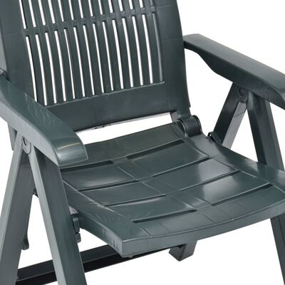 munt Verwant een schuldeiser vidaXL Patio Reclining Chairs 2 pcs Plastic Green | vidaXL.com