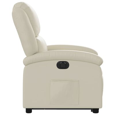 vidaXL Electric Stand up Recliner Chair Cream Faux Leather