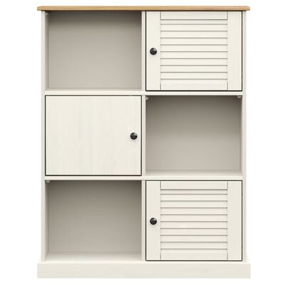 vidaXL Bookcase VIGO White 35.4"x13.8"x45.1" Solid Wood Pine