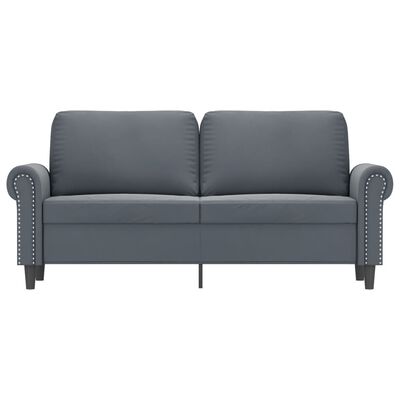 vidaXL 2-Seater Sofa Dark Gray 55.1" Velvet