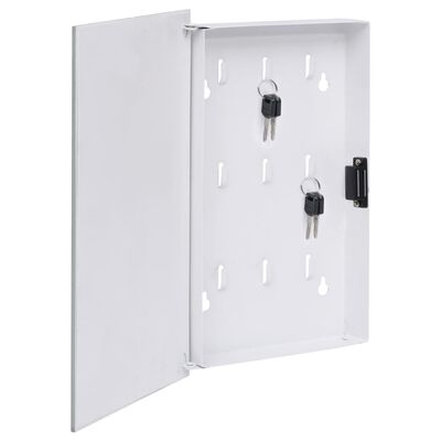 vidaXL Key Box with Magnetic Board White 11.8"x7.9"x2.2"