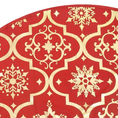 vidaXL Luxury Christmas Tree Skirt with Sock Red 3 ft Fabric