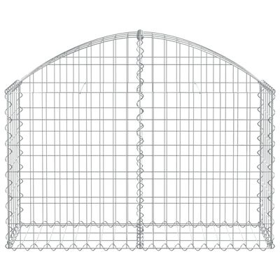 vidaXL Arched Gabion Basket 39.4"x11.8"x23.6"/31.5" Galvanized Iron