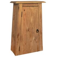 vidaXL Bathroom Wall Cabinet Solid Pinewood 16.5"x9.1"x27.6"