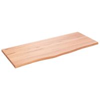 vidaXL Wall Shelf Light Brown 39.4"x15.7"x0.8" Treated Solid Wood Oak