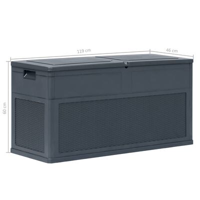 vidaXL Patio Storage Box 84.5 gal Anthracite