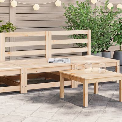 vidaXL Patio Sofas Armless 2 pcs 27.6"x27.6"x26.4" Solid Wood Pine