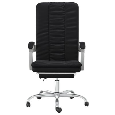 vidaXL Reclining Office Chair Black Faux Leather