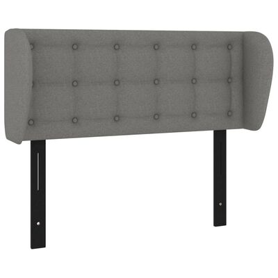 vidaXL Headboard with Ears Dark Gray 40.6"x9.1"x30.7"/34.6" Fabric