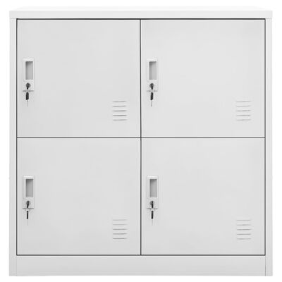 vidaXL Locker Cabinet Light Gray 35.4"x17.7"x36.4" Steel