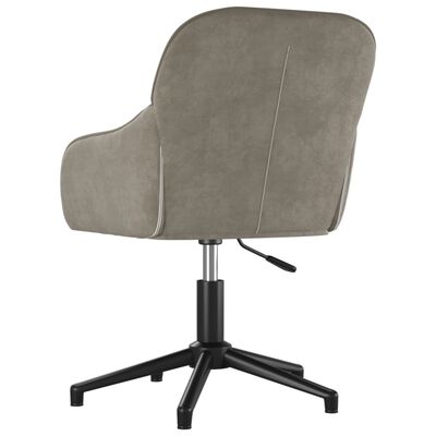 vidaXL Swivel Dining Chairs 2 pcs Light Gray Velvet