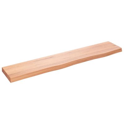 vidaXL Wall Shelf Light Brown 39.4"x7.9"x1.6" Treated Solid Wood Oak