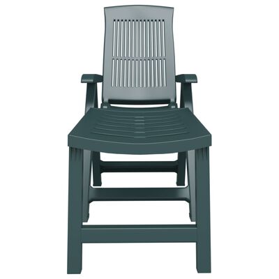 vidaXL Sun Lounger Green Plastic