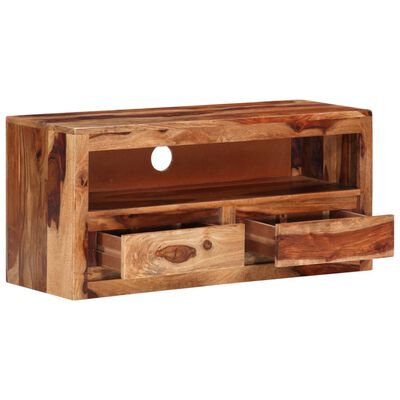 vidaXL TV Stand 34.6"x11.8"x15.7" Solid Wood