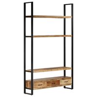 vidaXL Bookshelf 46.5"x11.8"x78.7" Solid Rough Mango Wood