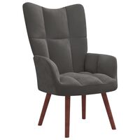 vidaXL Relaxing Chair Dark Gray Velvet