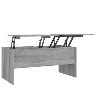 vidaXL Coffee Table Gray Sonoma 40.2"x19.9"x18.3" Engineered Wood