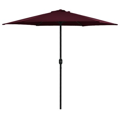 vidaXL Garden Parasol with Aluminum Pole 106.3"x96.9" Bordeaux Red