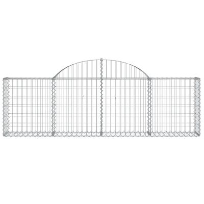 vidaXL Arched Gabion Baskets 5 pcs 78.7"x11.8"x23.6"/31.5" Galvanized Iron