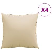 vidaXL Throw Pillows 4 pcs Beige 23.6"x23.6" Fabric