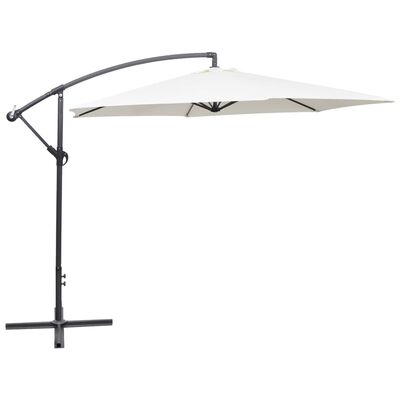 vidaXL Cantilever Garden Parasol 118.1" Sand White