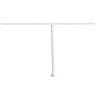 vidaXL Awning Post Set White 177.2"x96.5" Iron