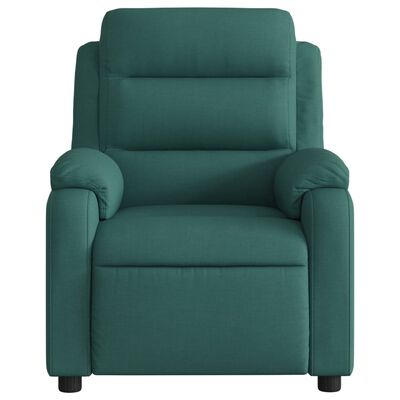 vidaXL Massage Recliner Chair Dark Green Fabric