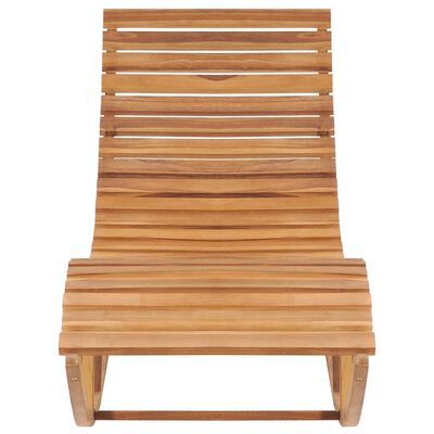 vidaXL Rocking Sunlounger Solid Teak Wood