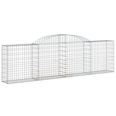 vidaXL Arched Gabion Baskets 9 pcs 118.1"x11.8"x31.5"/39.4" Galvanized Iron