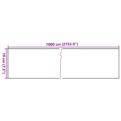 vidaXL Garden Privacy Screen PVC 229.7'x0.6' Cream