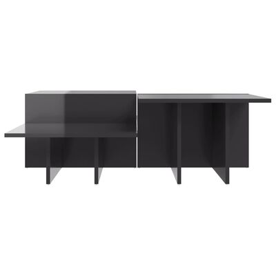 vidaXL Coffee Tables 2 pcs High Gloss Gray Engineered Wood