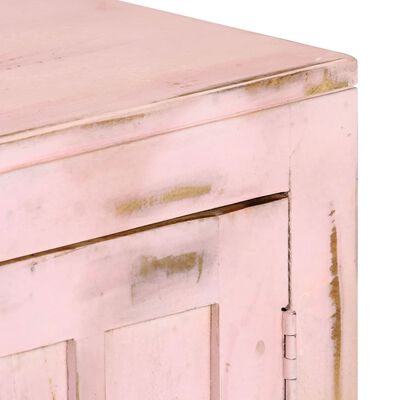 vidaXL Sideboard Light Pink 43.3"x13.8"x27.6" Solid Mango Wood