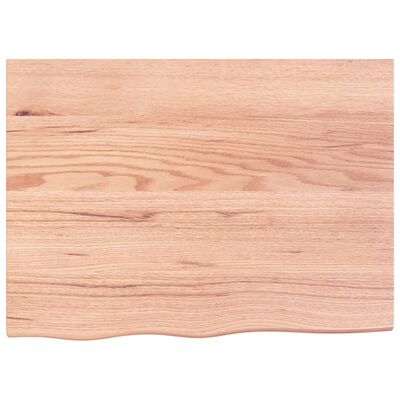 vidaXL Bathroom Countertop Light Brown 31.5"x23.6"x(0.8"-1.6") Treated Solid Wood