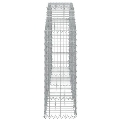 vidaXL Arched Gabion Basket 78.7"x11.8"x31.5"/39.4" Galvanized Iron