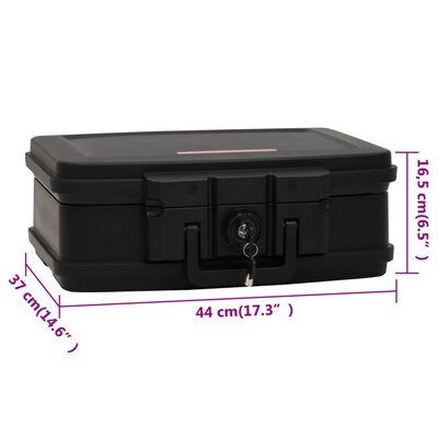 vidaXL Safe Box Black 17.3"x14.6"x6.5"