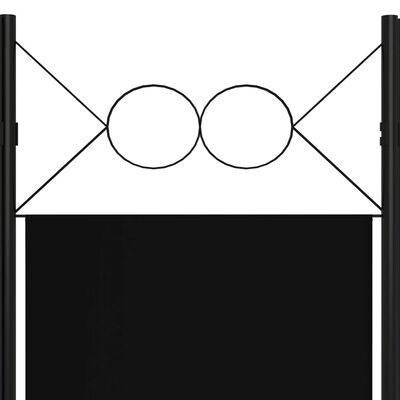 vidaXL 3-Panel Room Divider Black 47.2"x70.9"