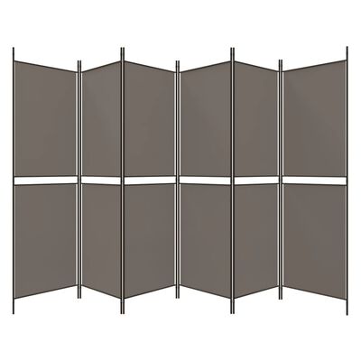 vidaXL 6-Panel Room Divider Anthracite 118.1"x86.6" Fabric