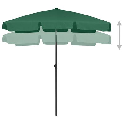 vidaXL Beach Parasol Green 70.9"x47.2"