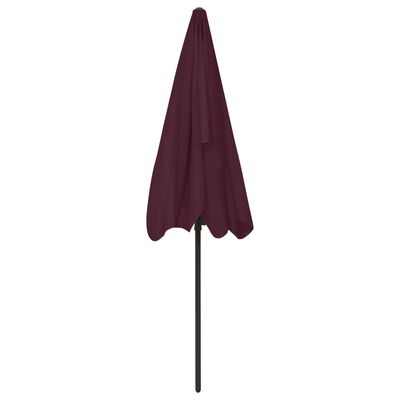 vidaXL Beach Parasol Bordeaux Red 78.7"x49.2"