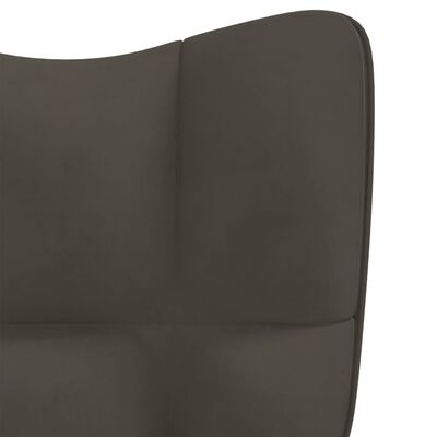 vidaXL Relaxing Chair Dark Gray Velvet