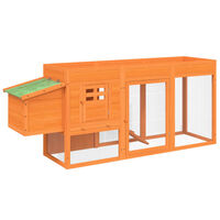 vidaXL Chicken Coop Brown 80.3"x19.7"x33.1" Solid Wood Pine