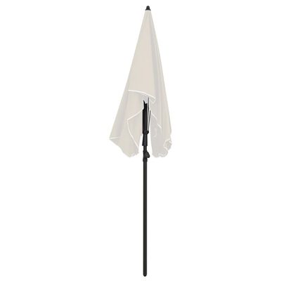 vidaXL Garden Parasol with Pole 78.7"x51.2" Sand