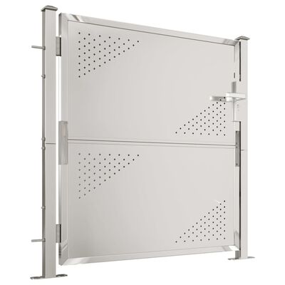 vidaXL Garden Gate 39.4"x39.4" Stainless Steel