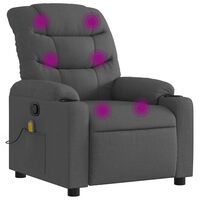 vidaXL Massage Recliner Chair Dark Gray Fabric