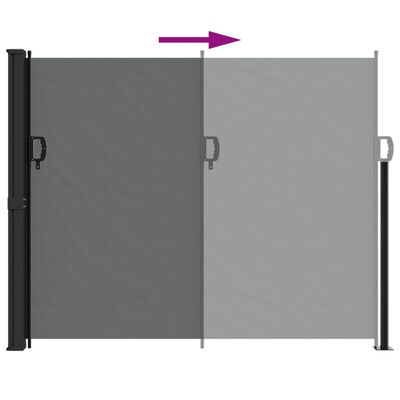 vidaXL Retractable Side Awning Anthracite 63"x236.2"