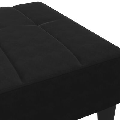 vidaXL Footstool Black 30.3"x21.7"x12.2" Velvet