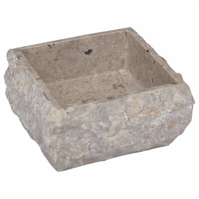 vidaXL Sink Gray 11.8"x11.8"x5.1" Marble