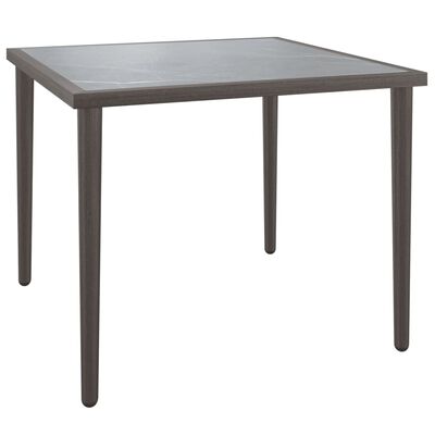 vidaXL Patio Table Gray 18.9"x18.9"x14.6" Steel