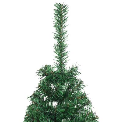 vidaXL Artificial Half Christmas Tree with Stand Green 5 ft PVC