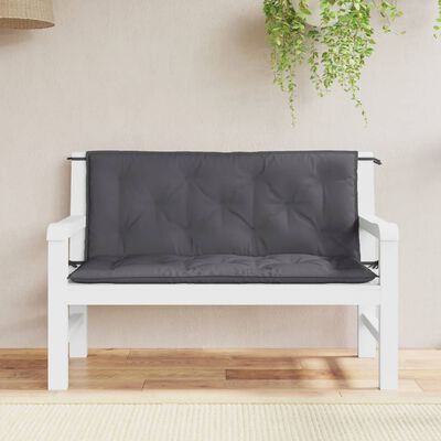 vidaXL Garden Bench Cushion Anthracite 47.2"x(19.7"+19.7")x2.8" Oxford Fabric